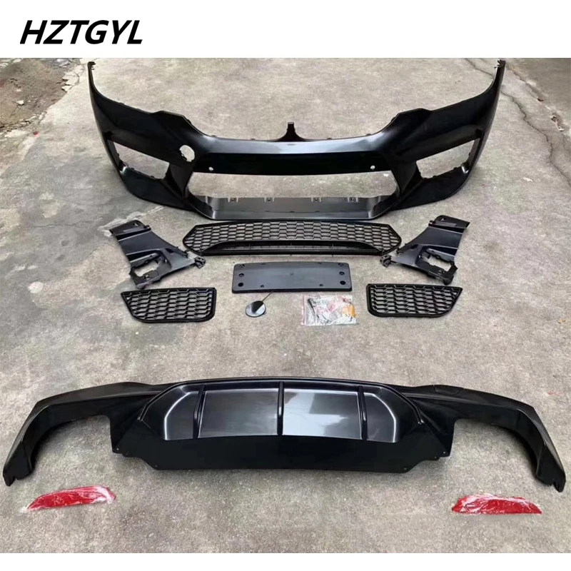 PP Unpainted Car Body Kit Front Bumper Rear Lip For BMW 5 Series G30 G38 528i 530IM 540li Facelift M5 2017-2019