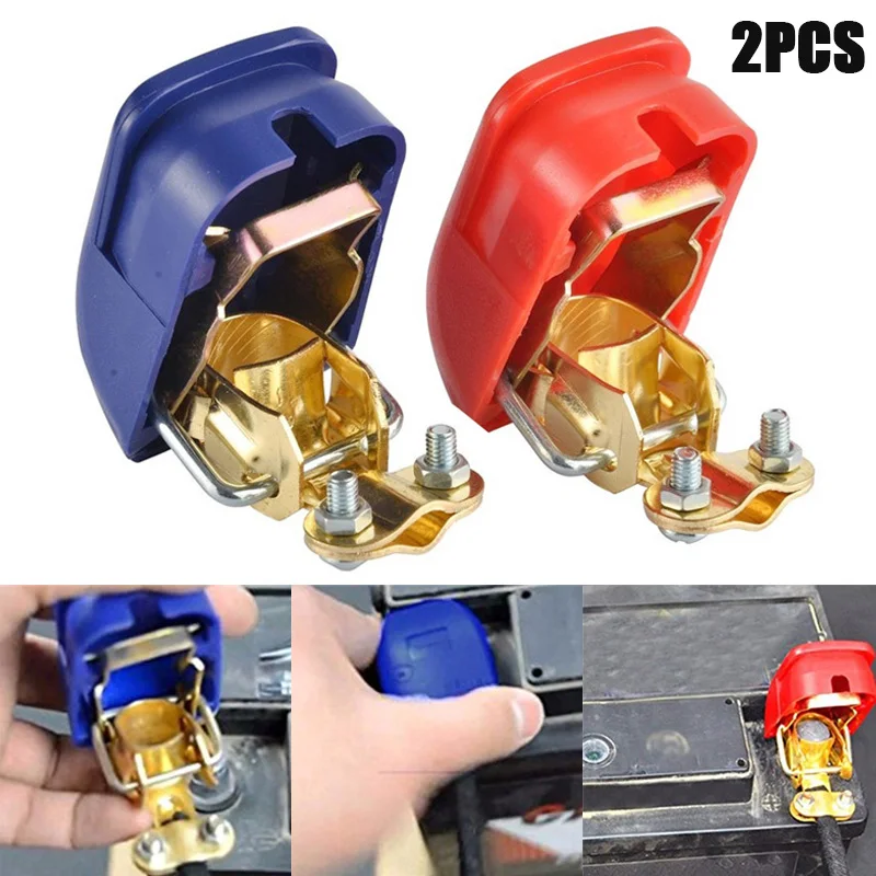 

2PCS 12V Quick Release Battery Terminal Clip Connector Clip Car Boat Van Accessories