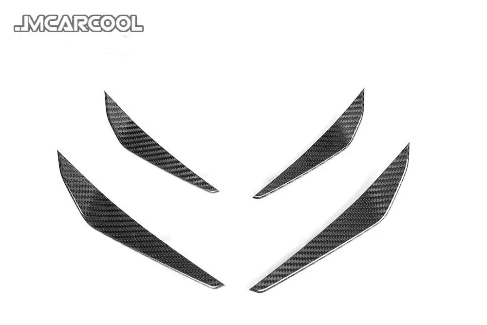 Front Bumper Side Canards Fins Flaps Trims Dry Carbon for BMW 3 4 Series G80 G82 G83 M3 M4 2021 UP MP Style Fiber Glass