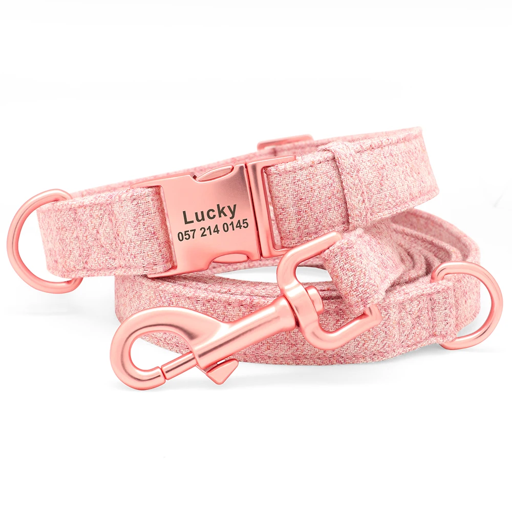 Personalized Dog Collar Custom Nylon Dog Collar Engraved Name ID Adjustable For Small Medium Large Dog Chihuahua Pitbull