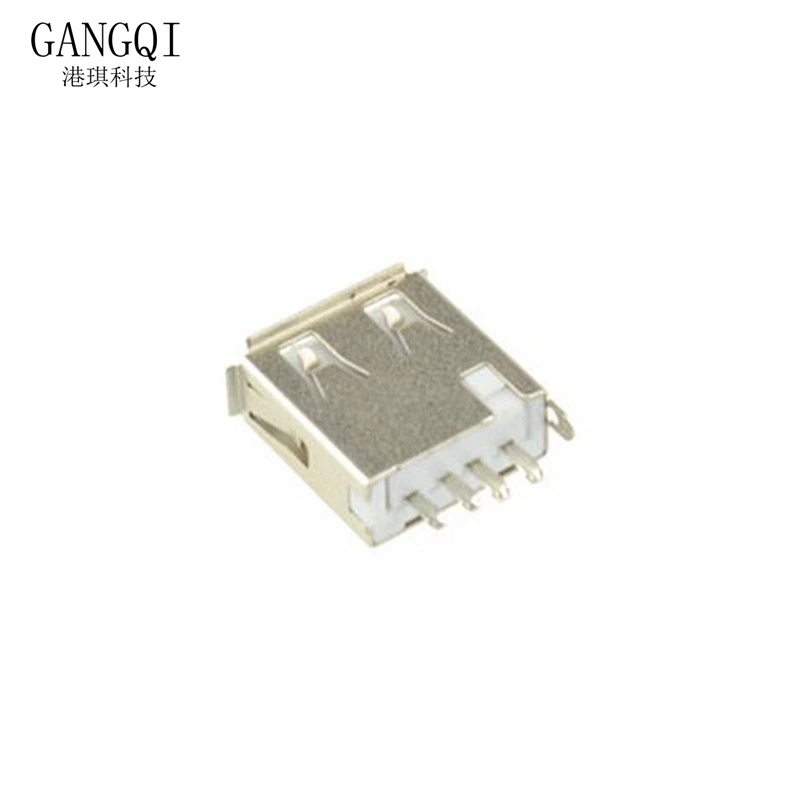 DIY 10pcs Type A Female USB 4 Pin Plug Socket Connector With Black Plastic Cover USB 2.0 Connect Adapter PCB  Type-A DIY Kits