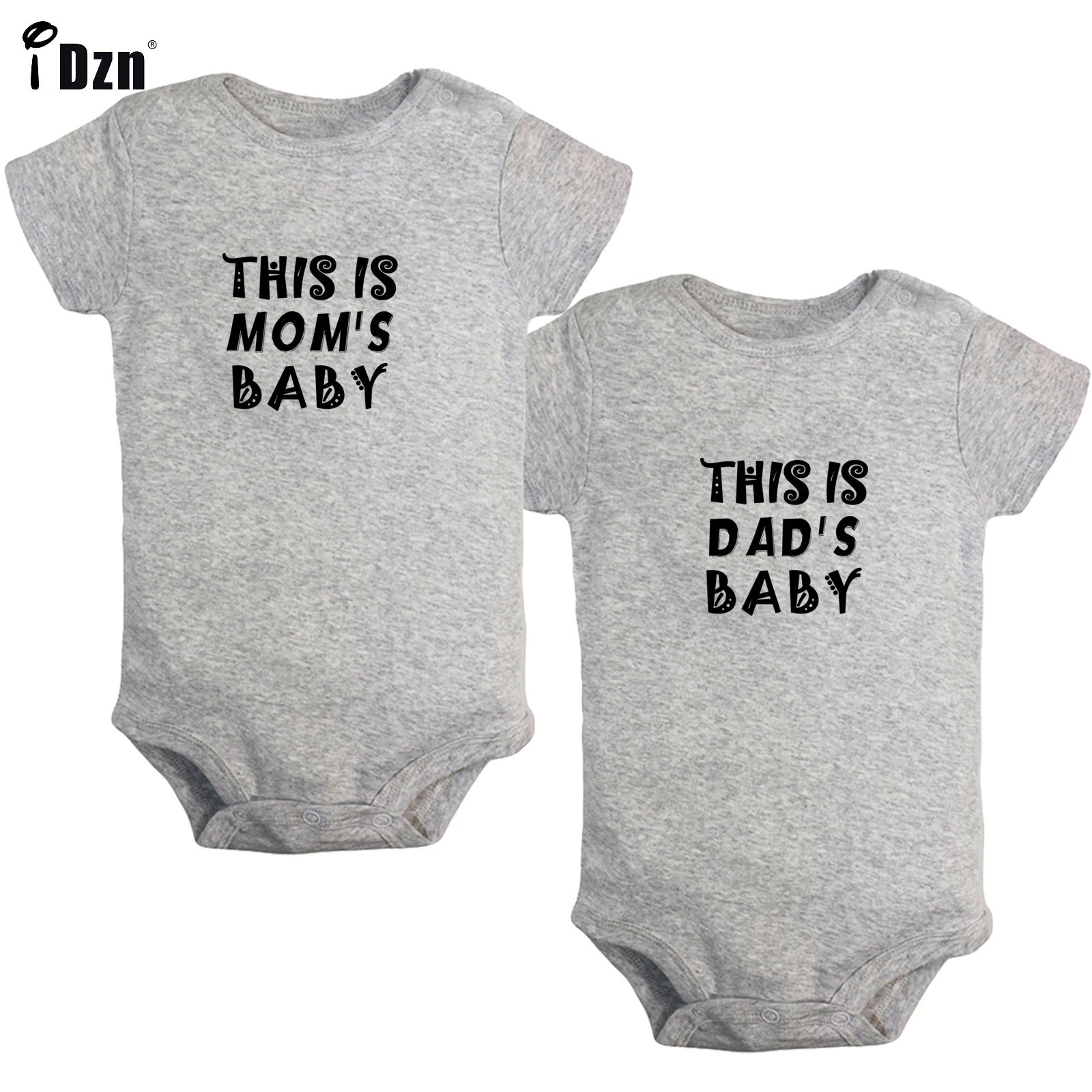 

Baby Twins Summer Clothing This is Mom's Baby This is Dad's Baby Funny Bodysuits Cotton Rompers Funny Newborn Jumpsuit Pack of 2