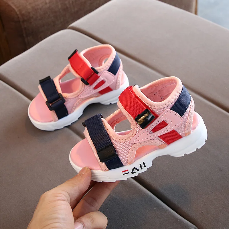 2020 summer new children\'s sandals baby toddler shoes girls beach shoes soft bottom non-slip boys sports sandals leisure 21-30