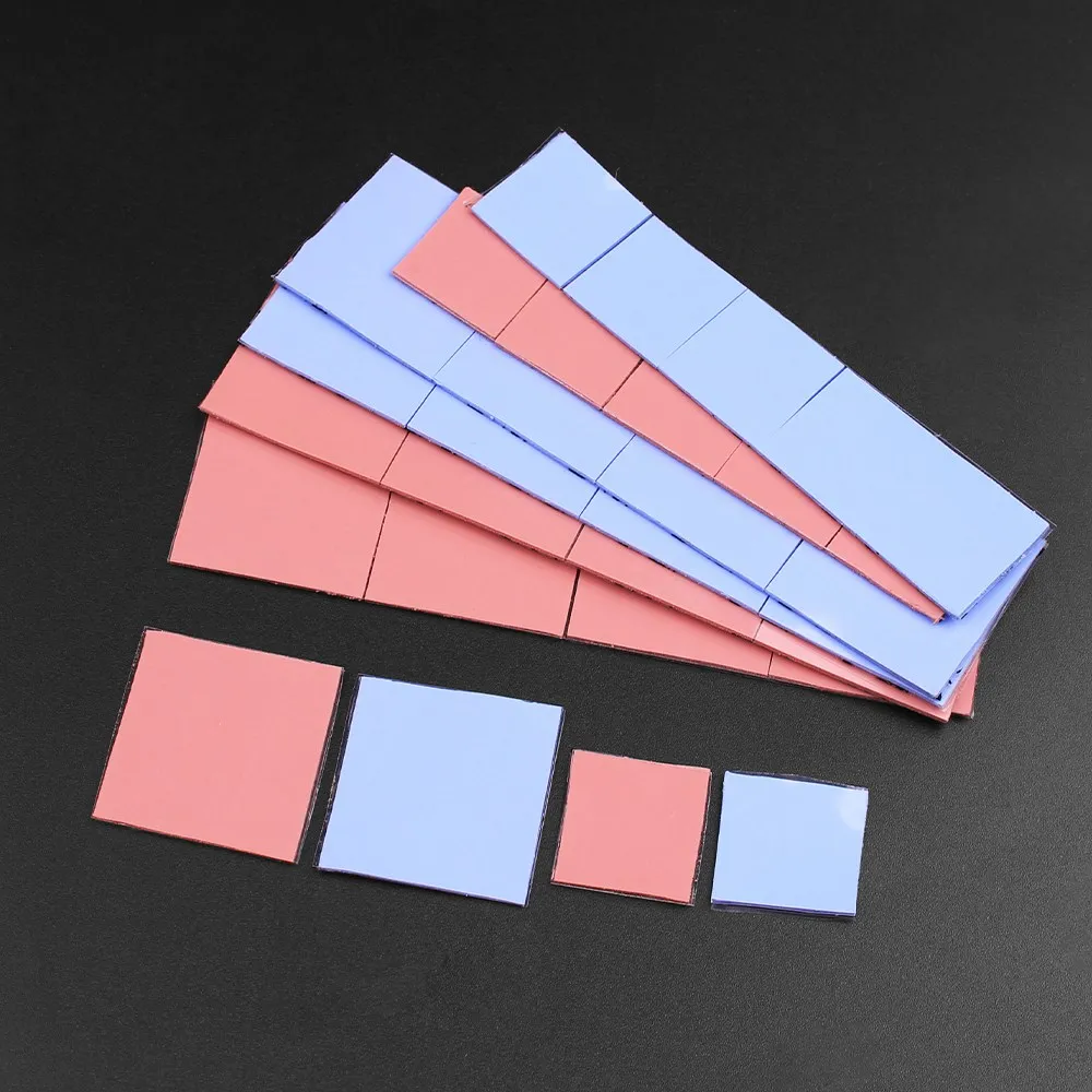 LUXIANZI 20PCS GPU CPU Thermal Pad 0.5mm 1.0mm 1.5mm 2mm High Efficient Conductive Heatsink Cooling Silicone Pad