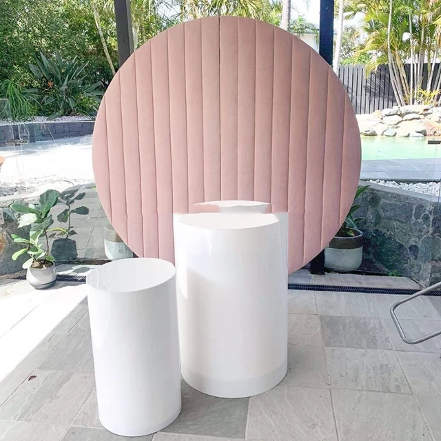 

2pcs/set) No big circle)Wholesales Acrylic/mental Cylinder Pedestal Display decorative Plinths Pillars yudao802