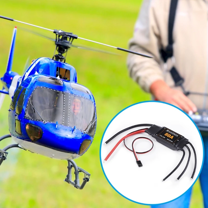 R91A RC ESC, 80A 2-6S Brushless Electronic Speed Controller with UBEC for airplane