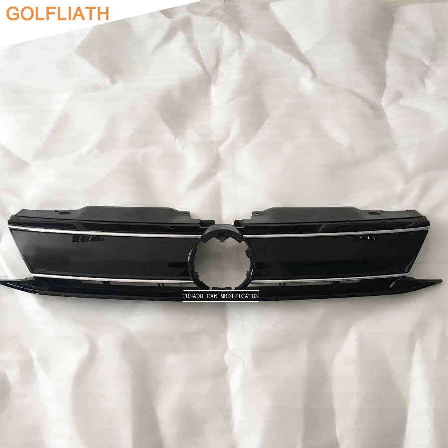 GOLFLIATH BLUEMOTION style bumper Grill Front Upper ABS Radiator Grille Shiny Lacquer For VW Sagitar/ Jetta MK6 2012-2018