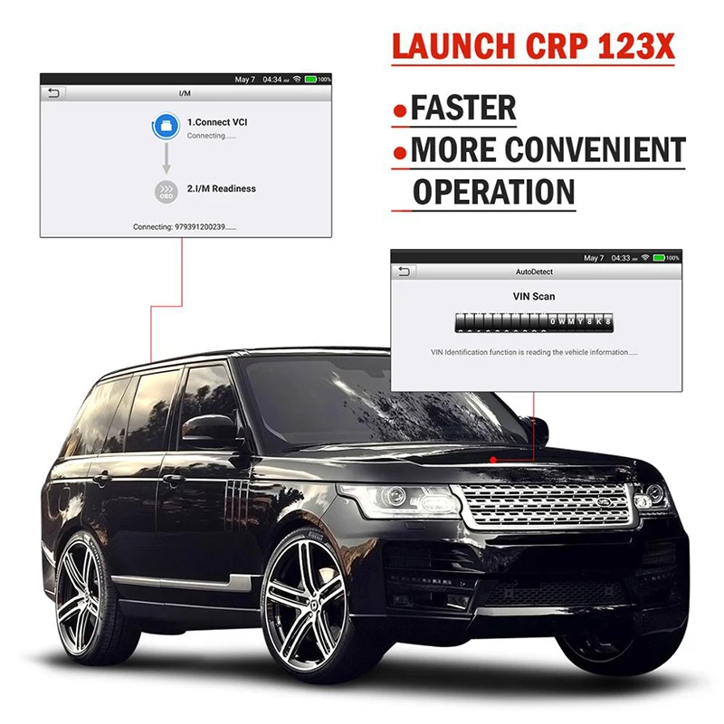 GL NEW LAUNCH CRP123X V2.0 OBD2 Scanner Car Code Reader Automotive Diagnostic Tools Autoscanner Auto Scan Tool DIY Free Shipping