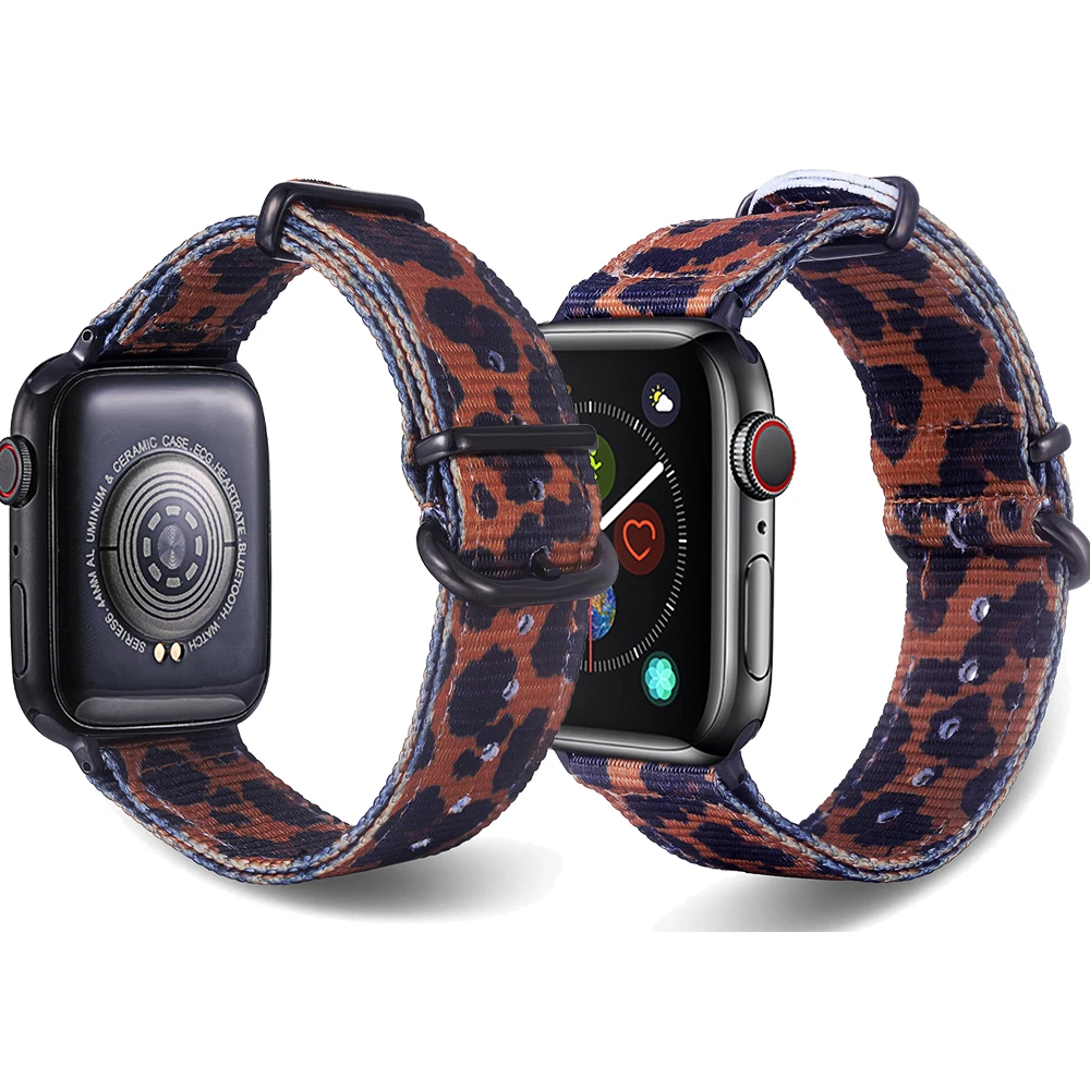 

For Apple Watch Band Strap Series 7/SE/6/5/4/3/2/1 American Flag Leopard Bracelet 42/44/45MM 38/40/41MM Strap Smart wristBand