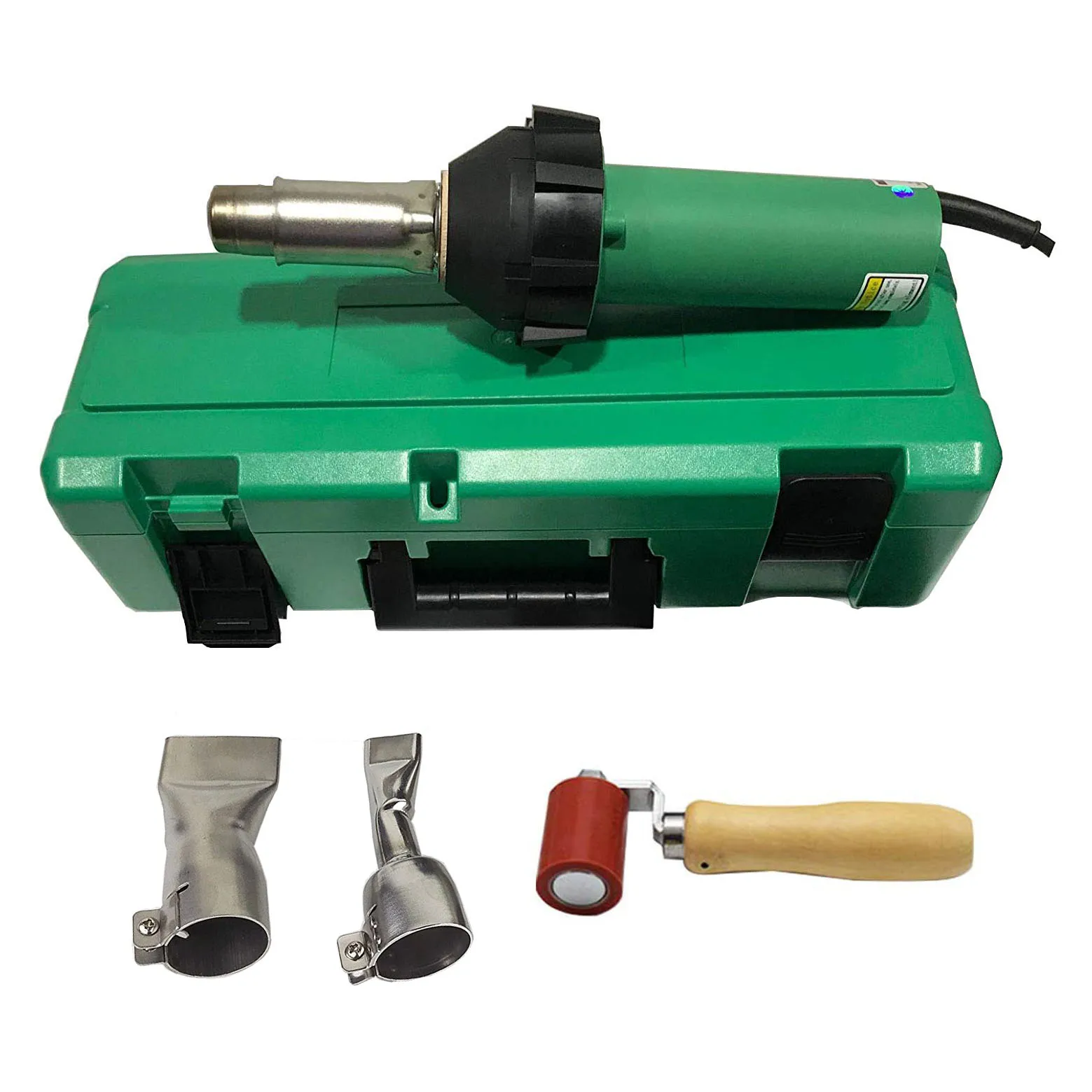 

Профессиональный тепловой пистолет 1600 Вт, комплект для сварки пластика с плоскими сварочными насадками 20 мм/40 мм, силиконовый ролик, набор горелок для горячего воздуха