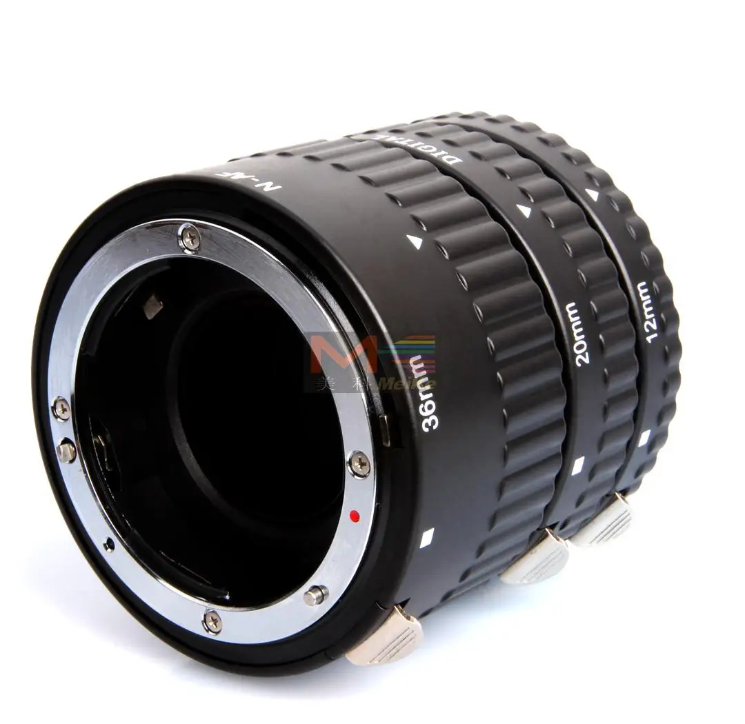 Meike – ensemble de tubes d'extension Macro AF, mise au point automatique, 12, 20, 36mm, bague d'adaptation pour objectif d'appareil photo Nikon Digital SLR