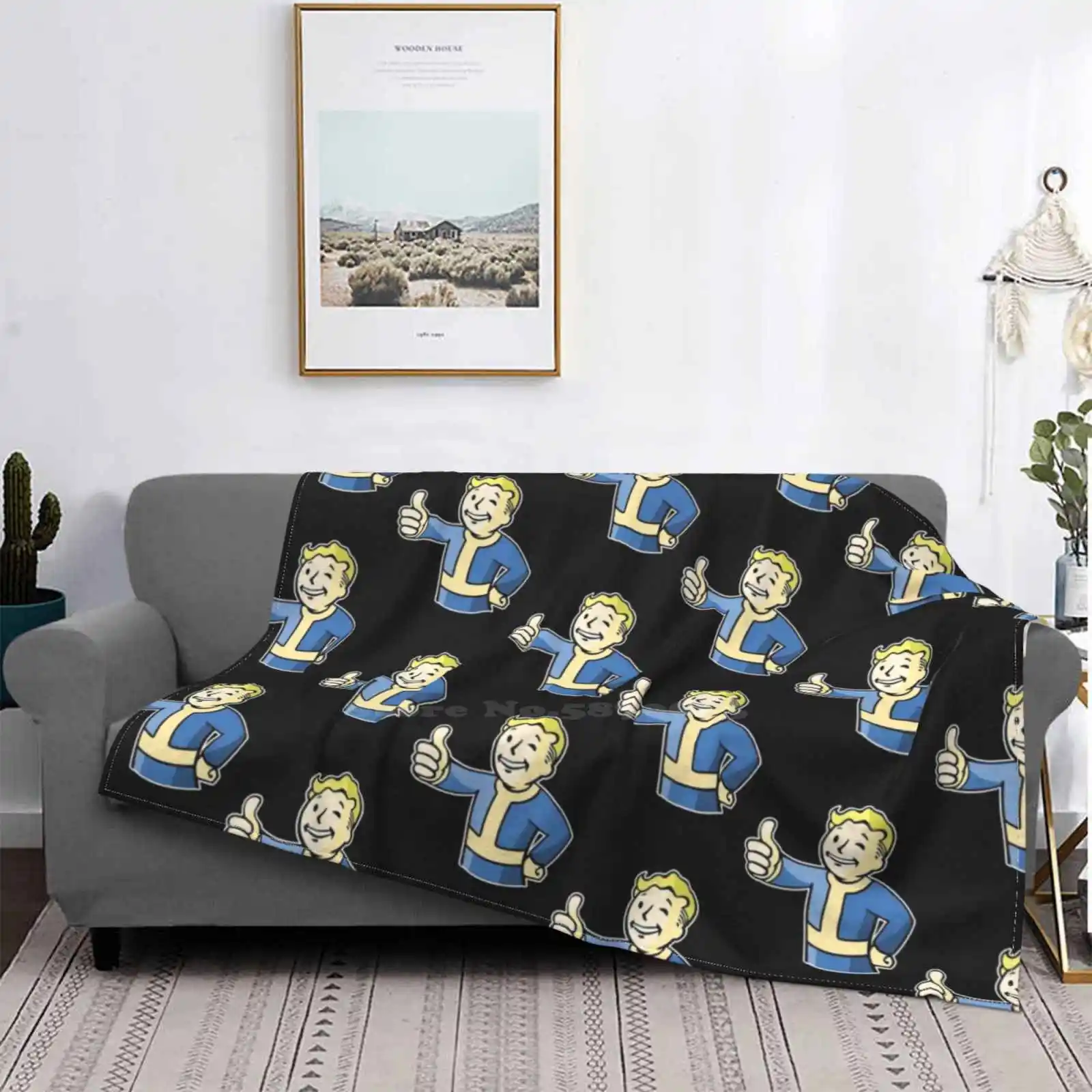 Boy Thumbs Up For Nuclear Winter Air Conditioning Blanket Soft Warm Light Thin Blanket 4 Gaming New Vegas New Game 3 Funny New