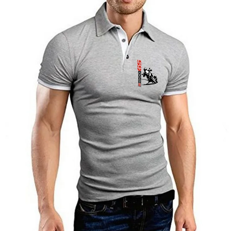 Polo uomo TShirt moto avventura Sport Tees R1200 GS Motorrad maglia manica corta stile militare Golftennis Top camicie