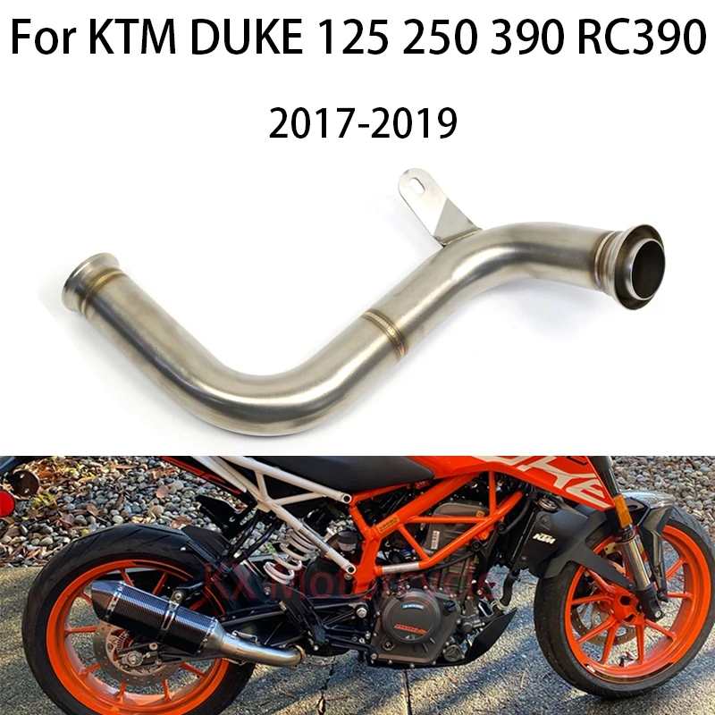 

For KTM DUKE 125 390 250 duke RC125 RC390 2017 2018 2019 2020 Motorcycle Exhaust Middle Link Pipe Motocross Muffler