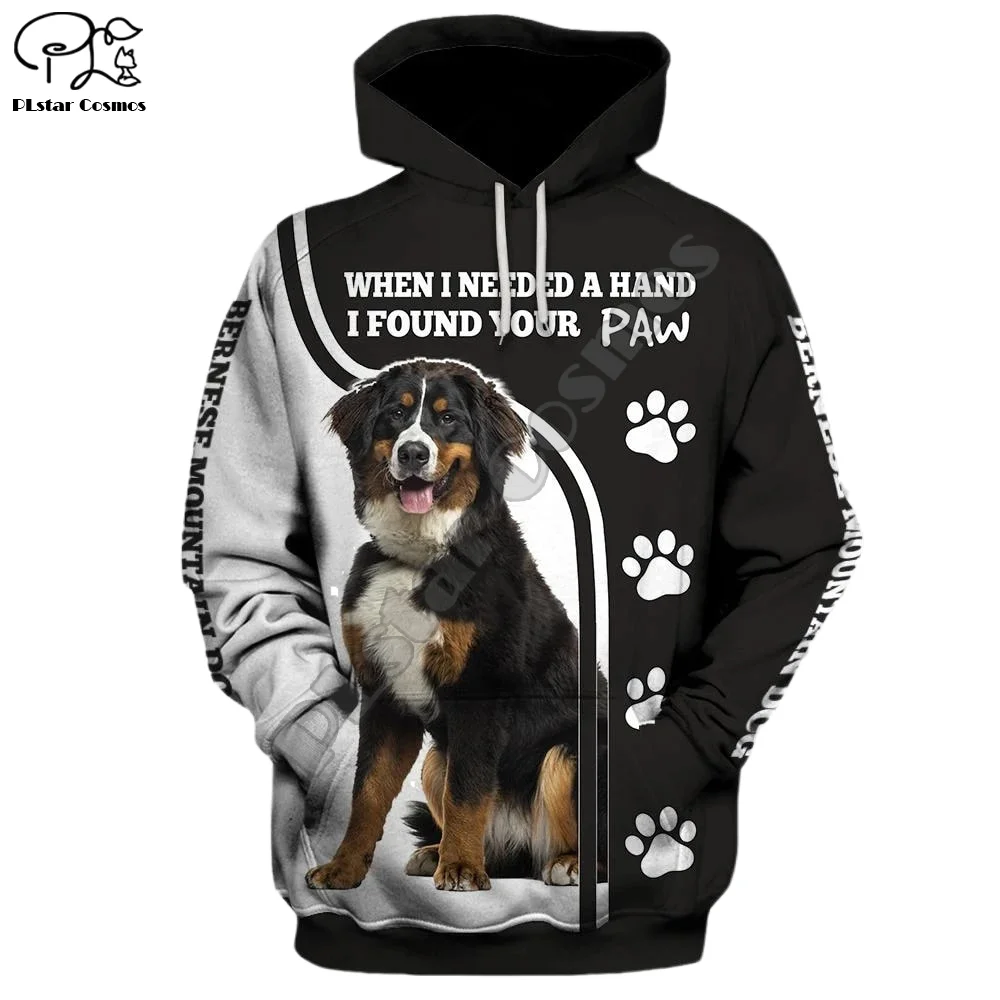 Mens Funny Bernese mountain Dogs 3d print hoodies autumn long sleeve Sweatshirts women pullover tracksuit hood hoody outwear