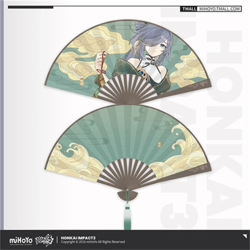 

Anime Game Honkai Impact 3 COSPLAY FU HUA Valkyrie Series Chinese Style Dragon Boat Festival Silk Folding Fan