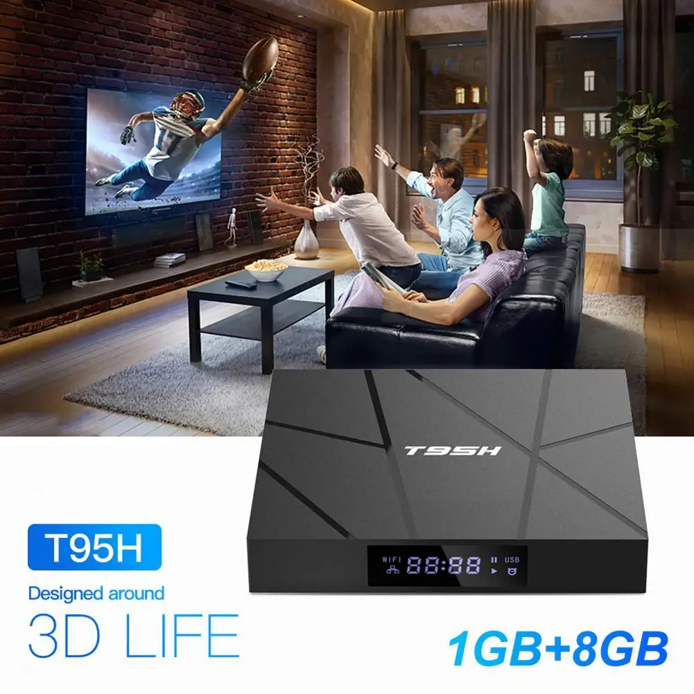 

T95H Smart 10 0 Allwinner H616 1 ГБ ОЗУ 8 Гб ПЗУ, мультимедийный плеер 4K 6K Play 2 4G Wifi