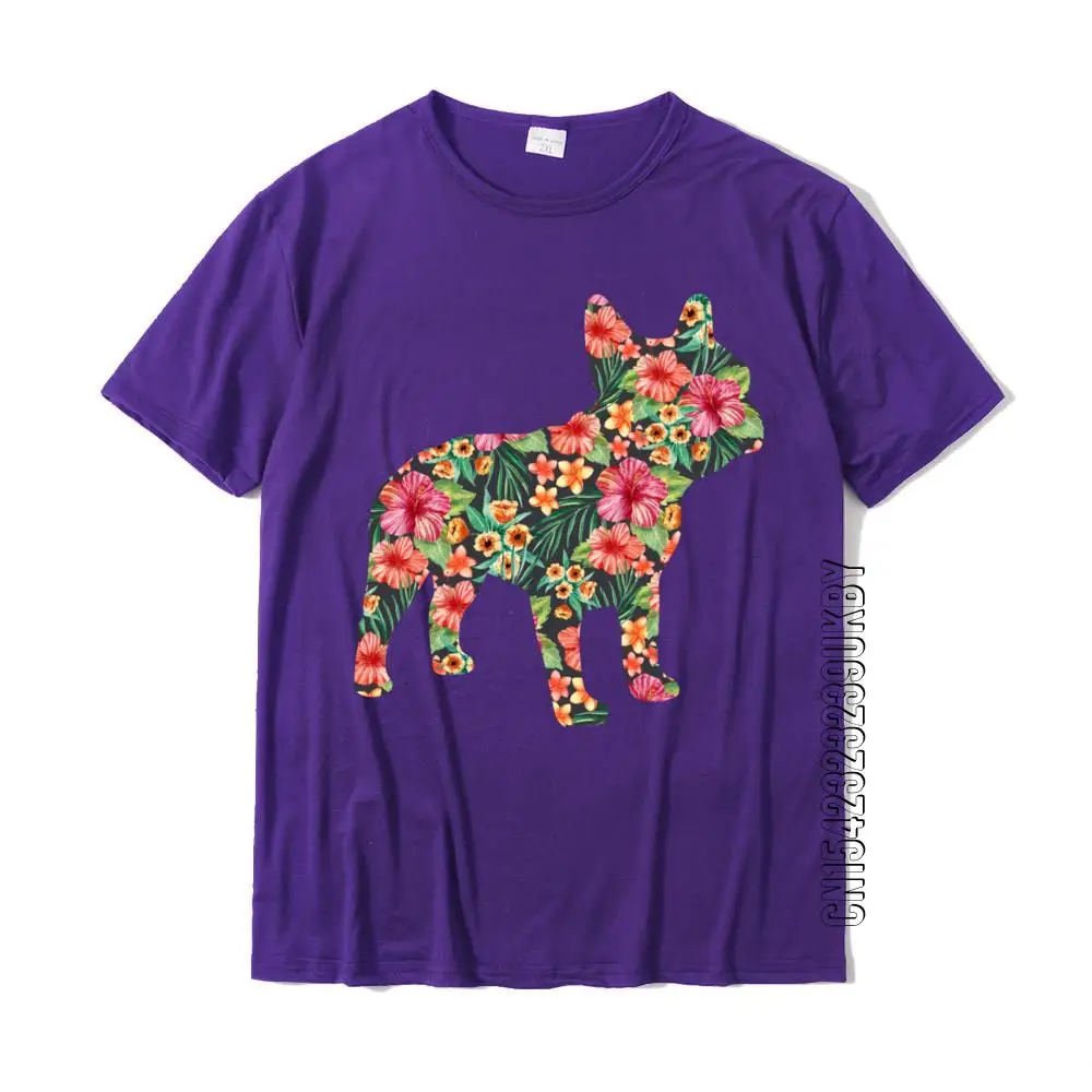 French Bulldog Flower Funny Dog Silhouette Floral Gift Women Sweatshirt Crazy Summer Tops T Shirt Newest Cotton Mens Tshirts