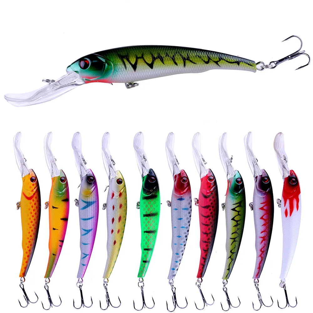 deep se fishing lures china Hengjia 16.5cm 28g Big Minnow Lure Trolling Bait Artificial Wobblers Deep  Diving Sea Fishing Tackle Bass Pike Crankbaits