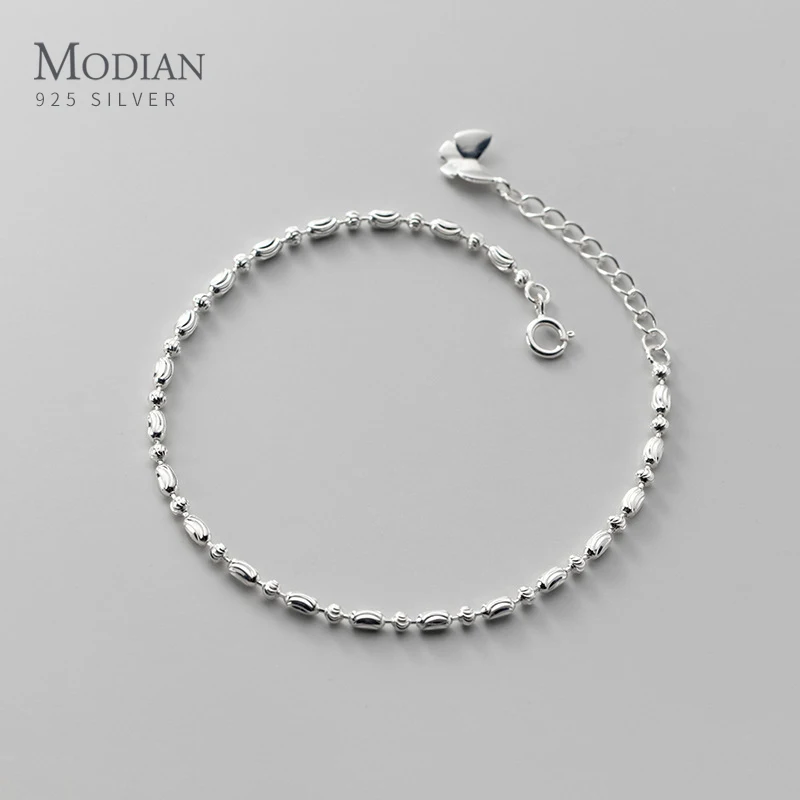Modian Vintage Pattern Simple Bracelet 100% Real 925 Sterling Silver Charm Female Bracelets For Women Fine Jewelry Pulseira