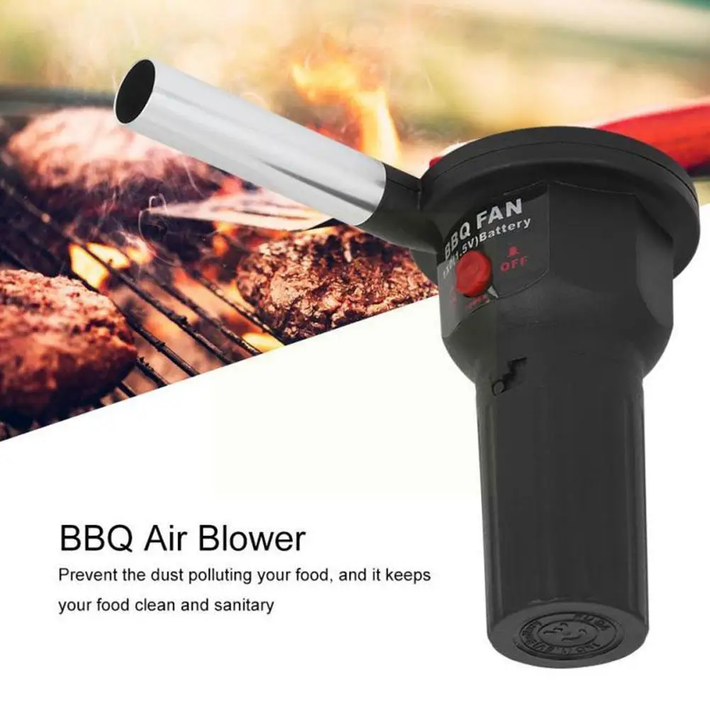 Electric BBQ Blower Barbecue Utensils Mini Portable Fire Blower BBQ Outdoor Fan Camping Supplies Air Tools Picnic Combustio M7O2