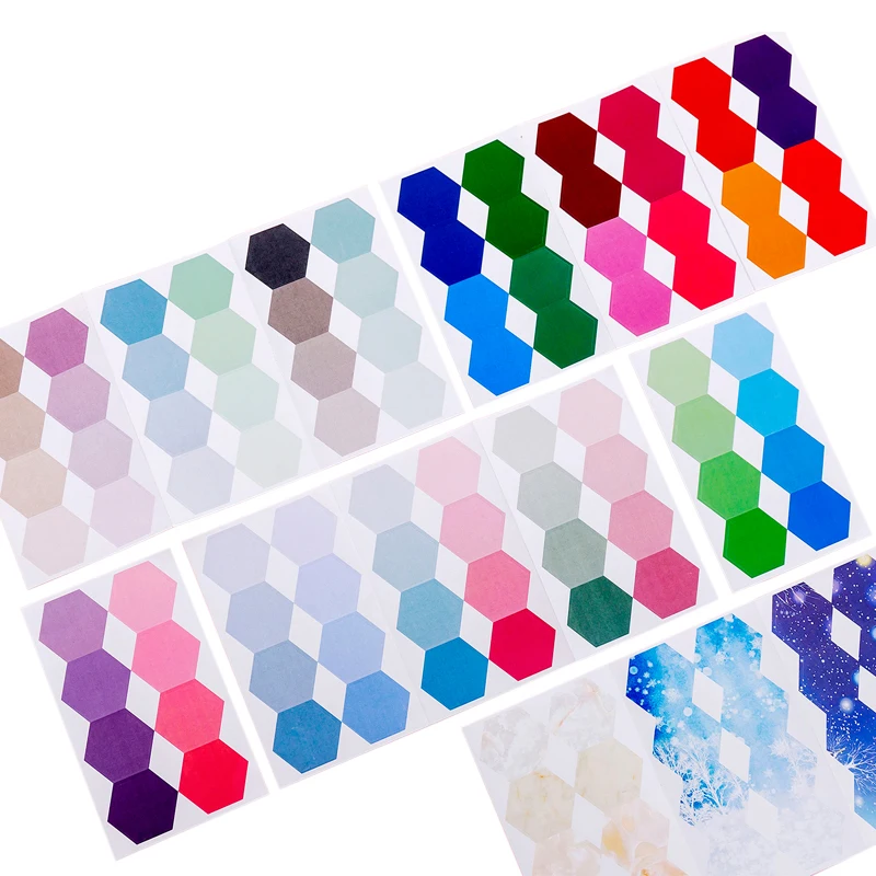 Mohamm 2 Sheets/lot Cute Paper Page Flags Sticky Notes Tabs Planner Stickers Notepad Memo Pads Stationery Bookmark Rainbow