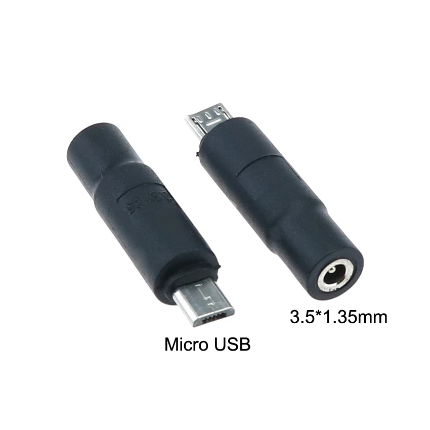 YuXi DC 3.5*1.35 4.0*1.7 mm female jack plug adapter Connector to Micro USB / USB 2.0 Male Power Adapter