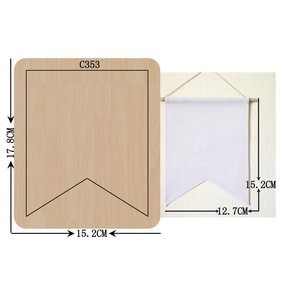 Fustelle in legno per Scrapbooking, C-353, nuovo