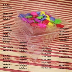 50pcs AxBxBcm Pvc Transparent Plastic Box Wedding Gift Box Packaging Box for Gifts Wedding Candy Party Travel Storage Jewelry