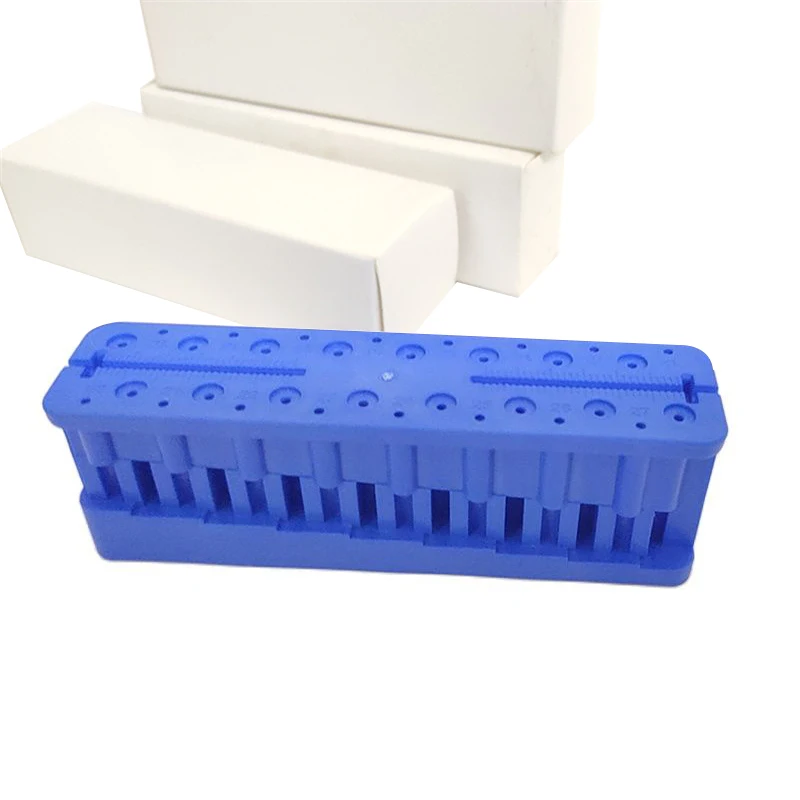 1Pcs Plastic Dental Dentistry Odontologia Mini Endo Measuring Autoclavable Endodontic Block Files Dentist Instrument Ruler Bluer