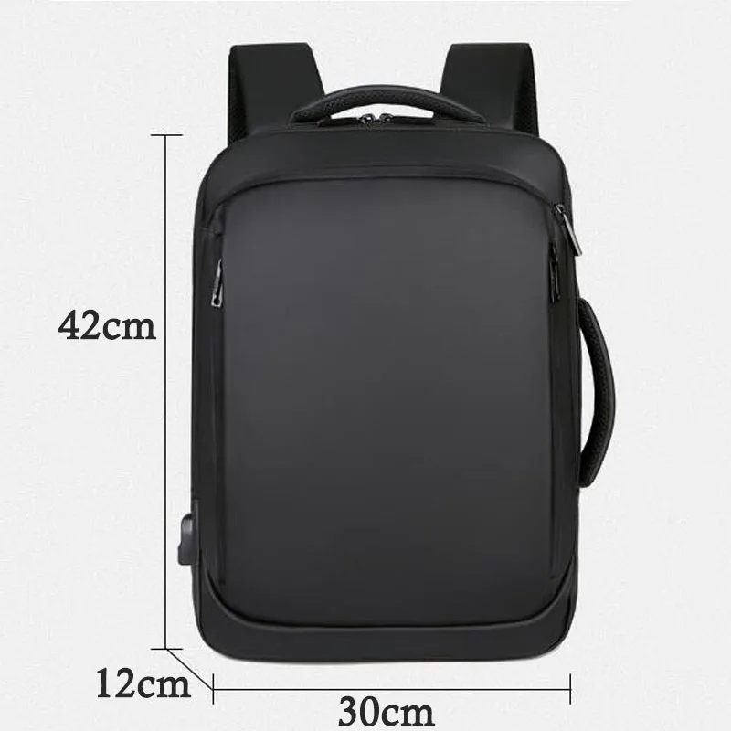 New 2 Colors Backpack For Men Multifunctional Business Notebook Backpack USB Charging Waterproof Film Men\'s Backbag Casual Bags