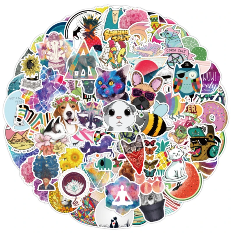 10/30/50/100pcs Ins Wind Is Small And Fresh  Cartoon Sticker Kids Toys Diy  Scrapbook Laptop Luggage Fridge  Decal Decor Sticker