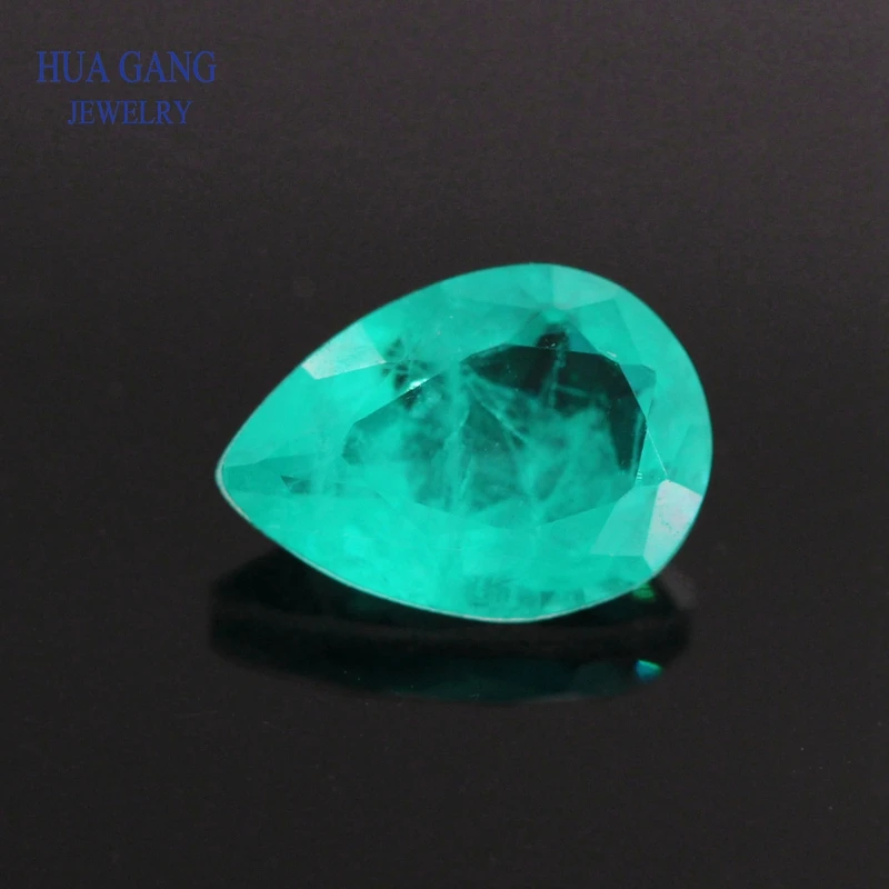 Synthetic Paraiba Stone Pear Shape Synthetic Spliced Crystal&Glass Gems For Jewelry Making 2x3~13x18mm