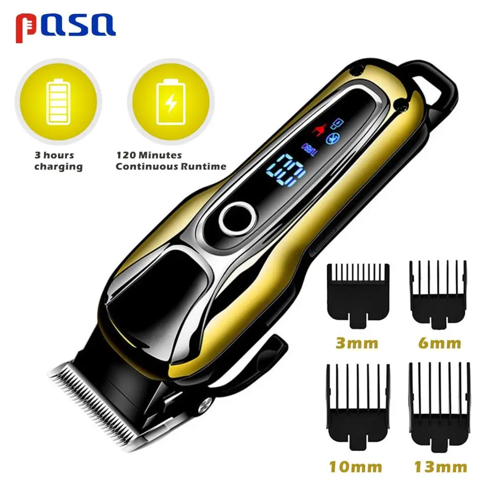 

KM-1990 Professional Hair Clipper for Barber Rechargeable Hair Trimmer Hair Shaving Machine Electric Hair Cutting Beard Cut