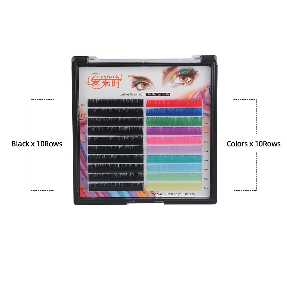 THINKSHOW nouvelles couleurs Extension de Faux cils 0.07mm greffage individuel Extension de cils Maquiagem Cilios outils de maquillage
