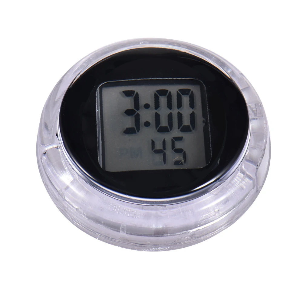 Mini Motorcycle Watch Waterproof Plastic Stick-on Digital Time Clock Motorbike Universal Motorcycle Mount Clock With Stopwatch