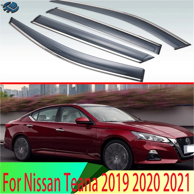 

Для Nissan Teana 2019 2020 пластиковый внешний козырек вентиляционные Шторы окно Защита от солнца и дождя дефлектор 4 шт