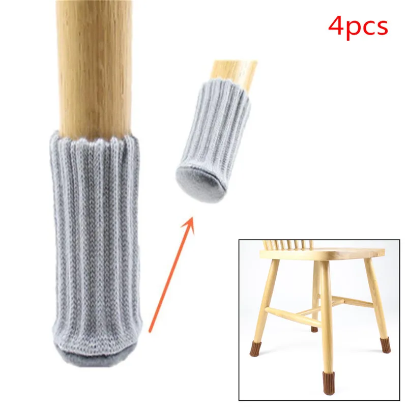 

4pcs Chair Leg Sock Cloth Floor Anti-slip Table Foot Furniture Feet Sleeve Cover