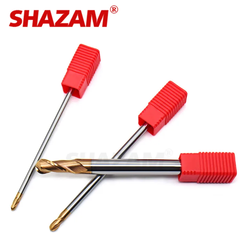 Imagem -03 - Cortador de Moagem Liga de Revestimento de Aço de Tungstênio Ferramenta 100l Hrc55 Alongamento Bola Nariz Endmills Shazamtop Fresagem Cortador Endmill