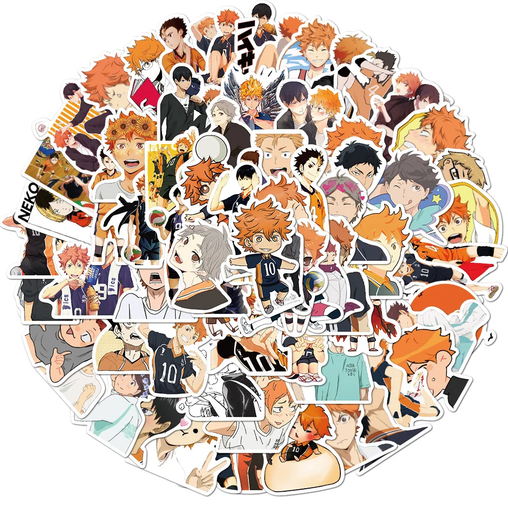 Pegatinas bonitas de Anime japonés, Haikyuu HinataShoyo KageyamaTobio álbum de recortes DIY diario planificador haikyuu pegatinas Papelería para