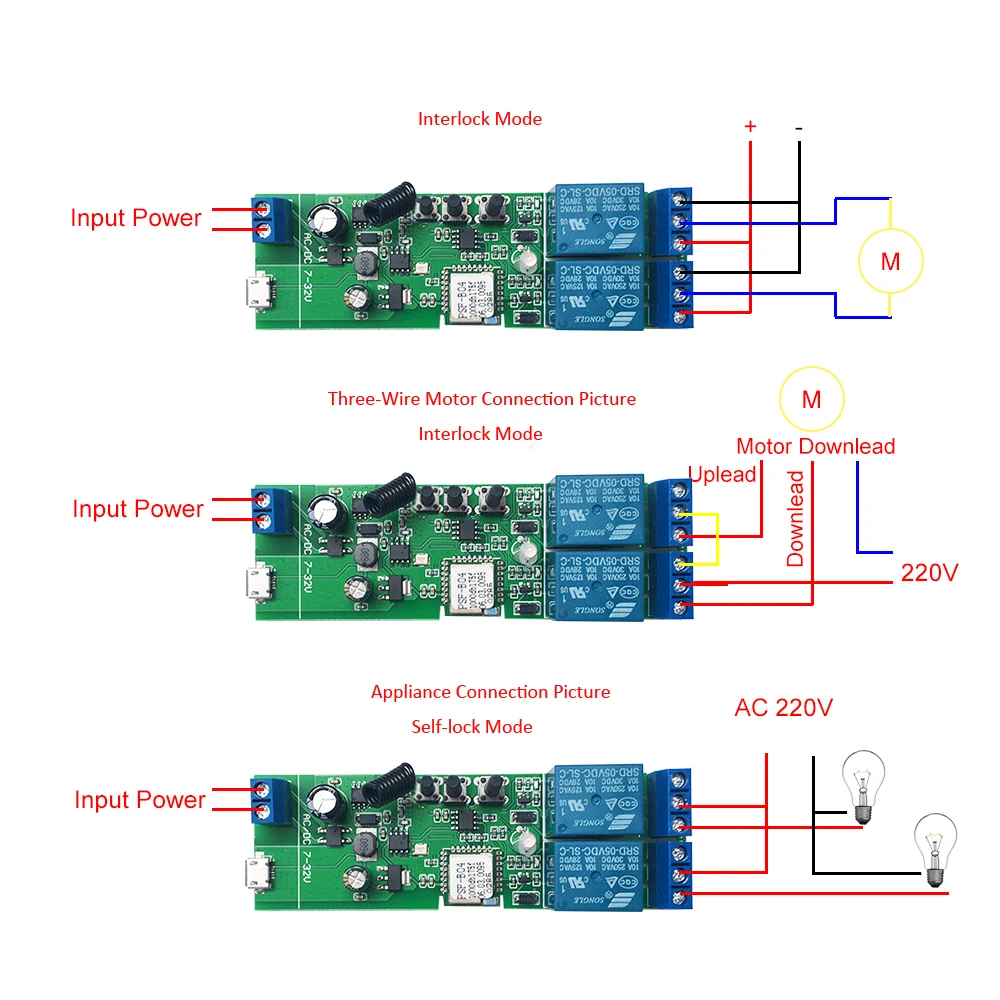2CH Ewelink Garage Door Open Relay Switch  Perfect Forward And Reverse Module 7-32V 85-250V Vioce Alexa Google Home