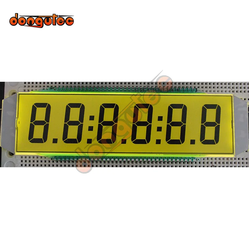 

70PIN TN Positive 6-Digits Segment LCD Panel 5V (Yellow Green Backlight) Tanker Display