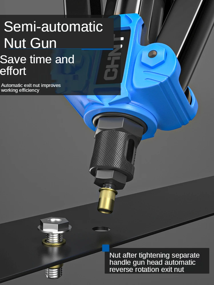 Rivet nut gun, rivet gun, screw nut tool, drawgun, drawgun, ram riveting, manual pulling cap