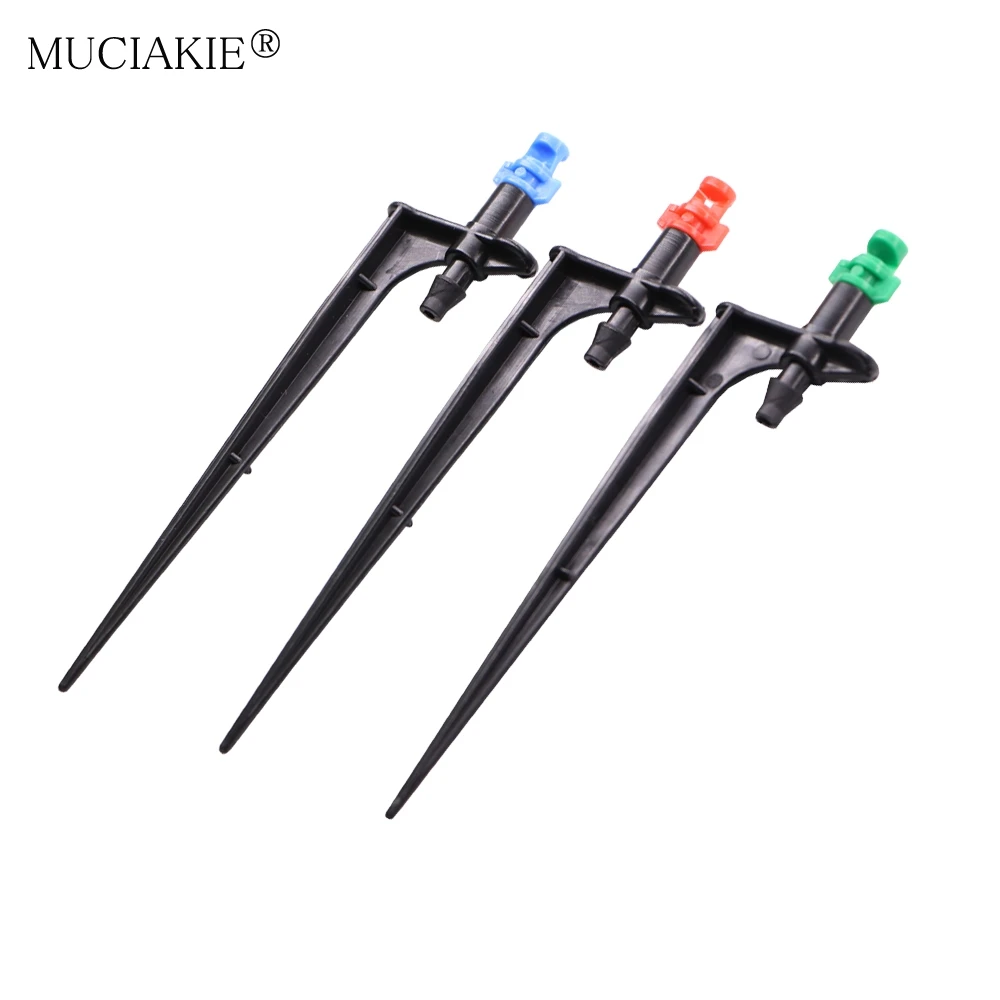 15 pz giardinaggio irrigazione gocciolamento 13CM emettitori di palo spruzzatore vortice Sprinkler misura 4/7mm tubo agricoltura irrigazione ugelli nebulizzatori