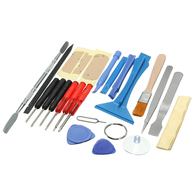 22 in 1 Kit di riparazione dello strumento di leva di apertura sicura cacciaviti di riparazione del telefono cellulare Kit di utensili a mano ventosa con Non abrasivo per telefono