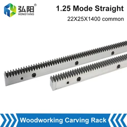 1.25 Mod Straight Tooth Rack 1400mm Rack And Pinion Steel Linear Guide 22x25x1400mm Metal Steel Pinion For Diy Cnc Lathe