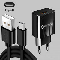 18W USB Charger QC3.0 Fast Wall Charger Mobile Phone Charger For OPPO Find X3 X2 Lite Neo Reno 6 5 4 3 2 Z Pro USB Type-C Cable