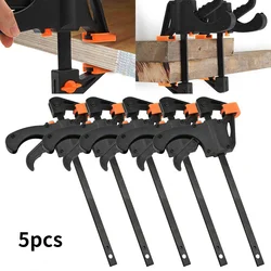 5 stücke Holzbearbeitung Arbeit Bar Mini F Clamp Clip Set Fest Quick Ratsche Release Clip DIY Zimmerei Hand Werkzeug Gadget holz Clamp