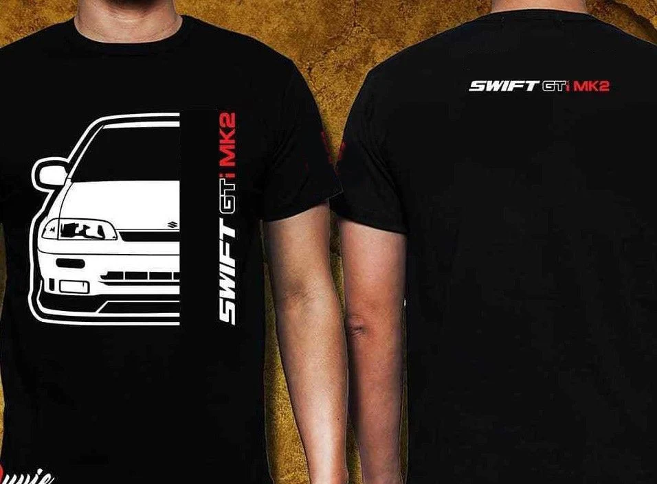 

Suz Swift Gti Mk2 Shirt (Asia Size) Double Side 2019 New Fashion Men Casual Brand Clothing High Quality Male Slim Fit T-Shirt