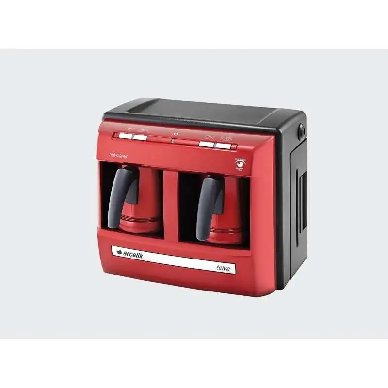 Backhoe/Arcelik Turkish Coffee Machine (2 Pots) Red